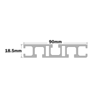 10-9018.5-0-36IN MODULAR SOLUTIONS EXTRUDED PROFILE 90MM X18.5MM, CUT TO THE LENGTH OF 36 INCH